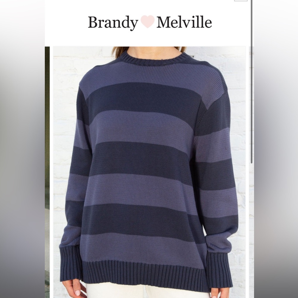 Brandy Melville Brianna Sweater oversized navy blue